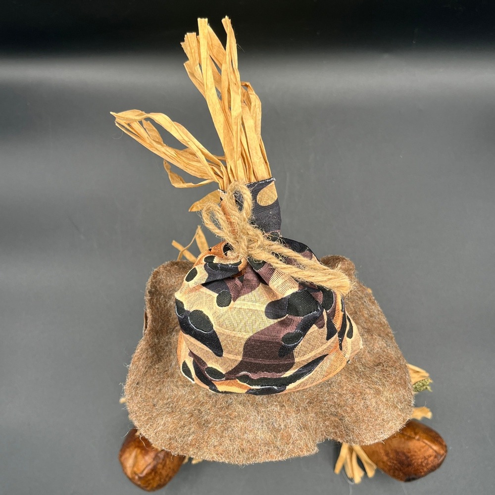 Hobby Lobby Camouflage Scarecrow Plush Fall Decor 11" Hunting Theme Autumn - Picture 6 of 7